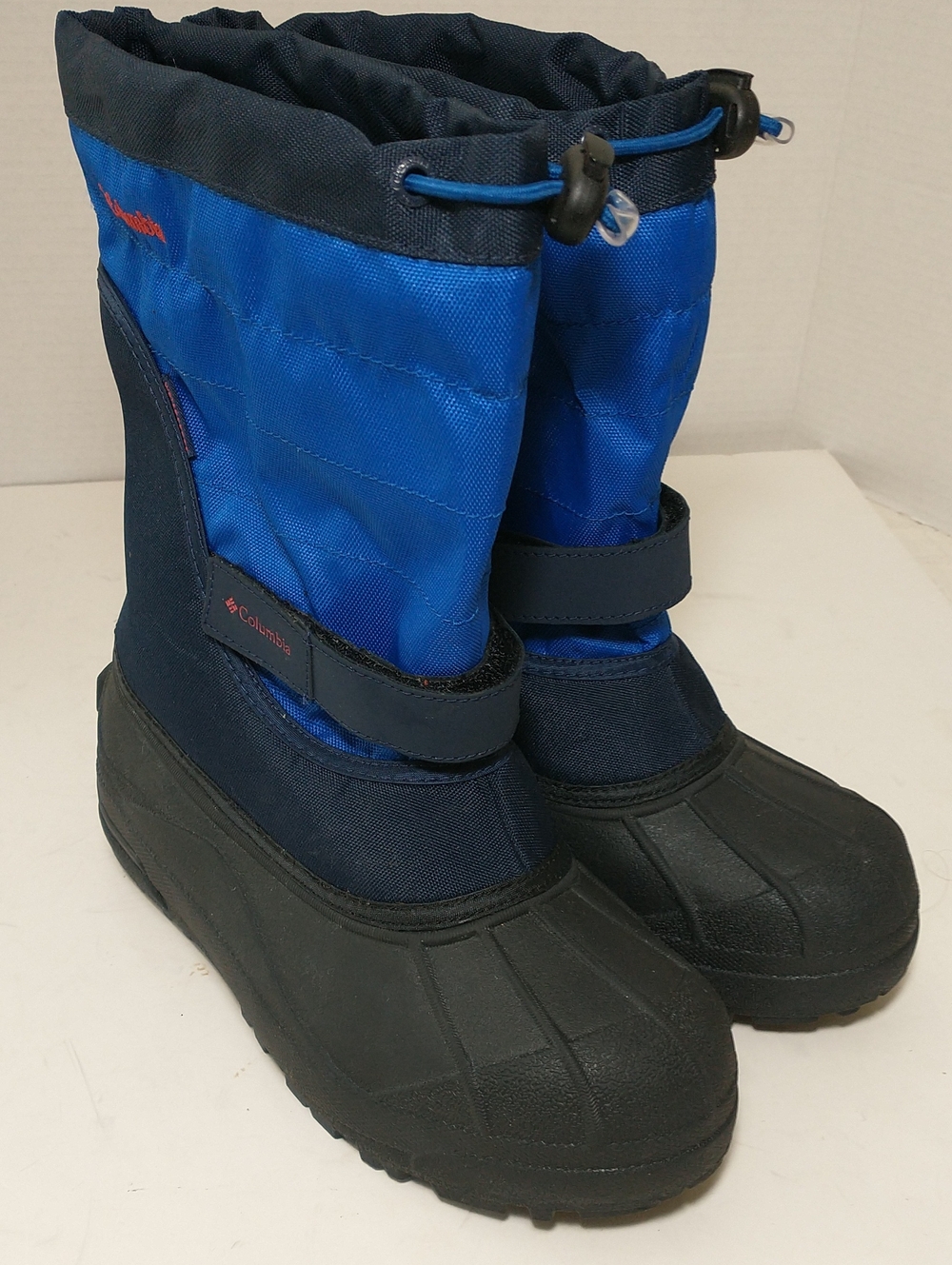Columbia Waterproof Snow Boot, PowderBug Plus II, Blue/Black, Size 6, Like New